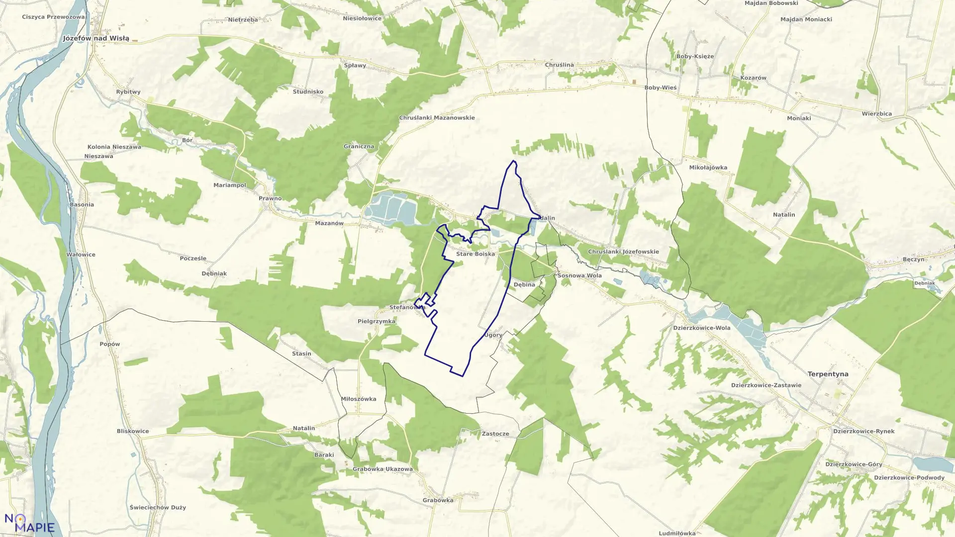 Mapa obrębu 03-STARE BOISKA w gminie Józefów nad Wisłą