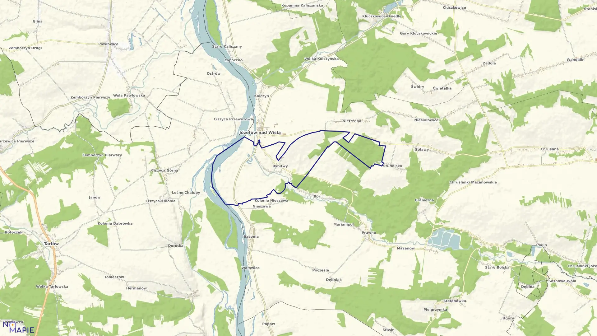 Mapa obrębu 28-RYBITWY w gminie Józefów nad Wisłą